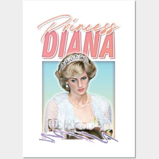 Princess Diana /// Retro 90s Fan Art Posters and Art